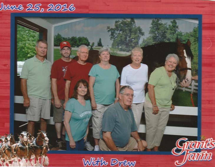 With Drew the
              Clydesdale